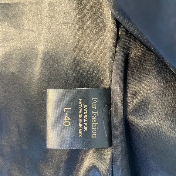 NEW 100% REAL FOX FUR BLACK COLOR JACKET
